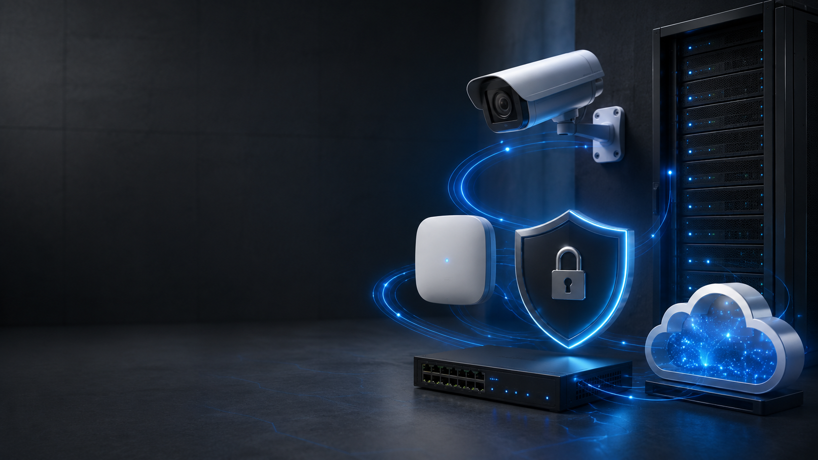Secure CCTV, Wi-Fi, VPN, cloud and server infrastructure